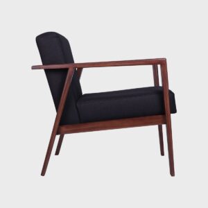 Sillón Ocasional Salvatore NPO Black; líneas que tiene el reposabrazos que al mismo tiempo son las patas